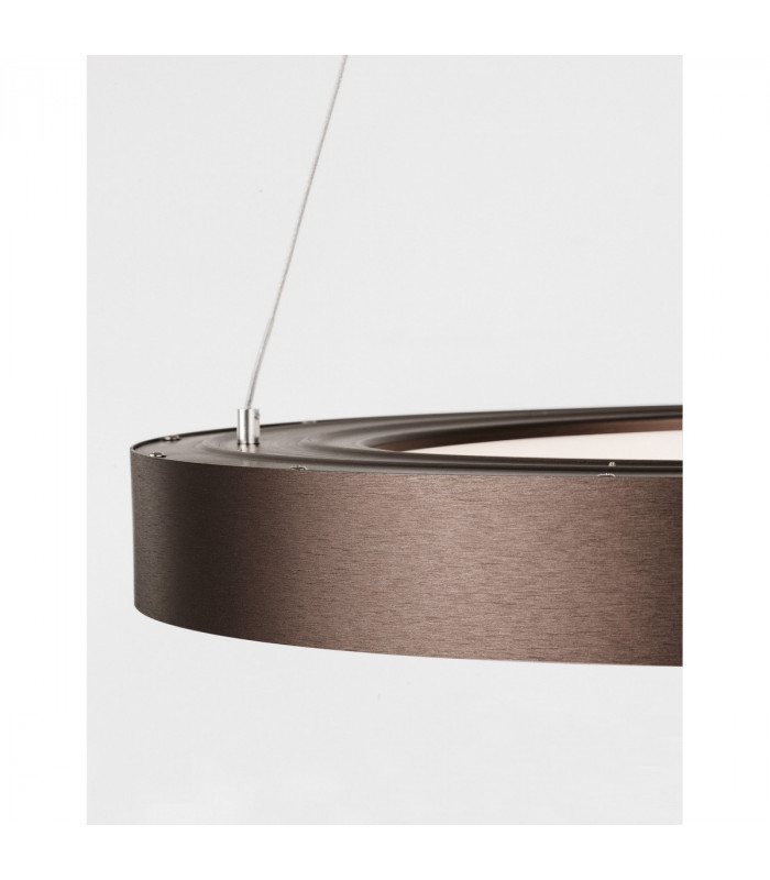 Rando Thin 60cm Integrated LED Pendant Ceiling Light Brushed Coffee Aluminium LED 50W 3250Lm 3000K-4