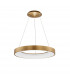 Rando Thin 60cm Integrated LED Pendant Ceiling Light Brushed Gold Aluminium LED 50W 3250Lm 3000K-1