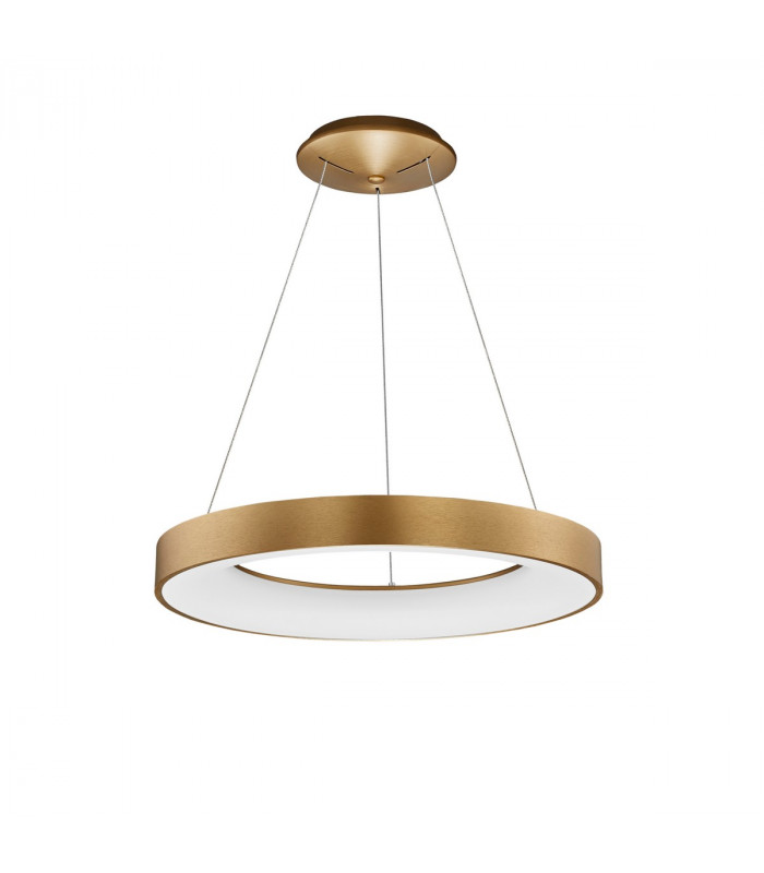 Rando Thin 60cm Integrated LED Pendant Ceiling Light Brushed Gold Aluminium LED 50W 3250Lm 3000K-1