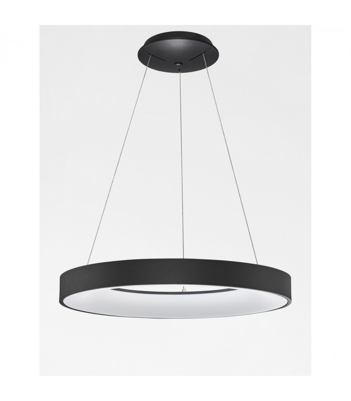 Rando Thin 60cm Integrated LED Pendant Ceiling Light Sandy Black Aluminium LED 50W 3250Lm 3000K-3
