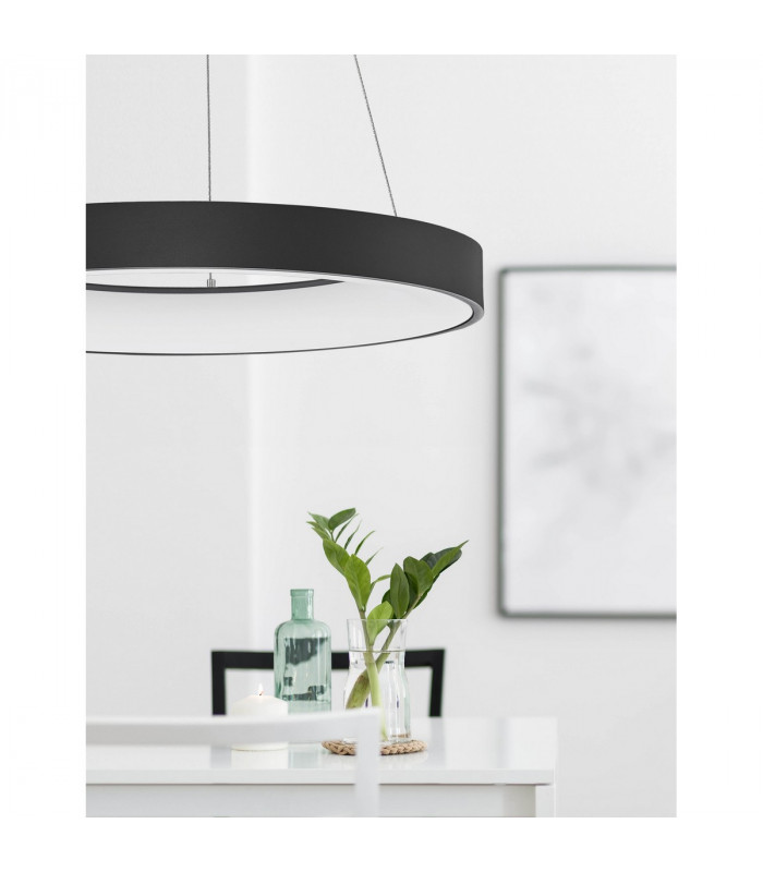 Rando Thin 60cm Integrated LED Pendant Ceiling Light Sandy Black Aluminium LED 50W 3250Lm 4000K-2