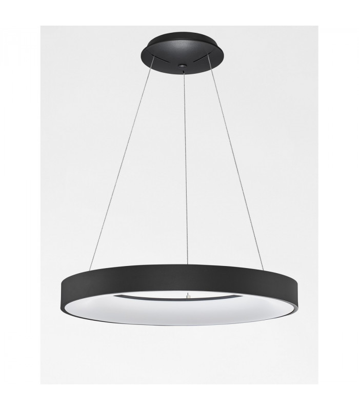 Rando Thin 60cm Integrated LED Pendant Ceiling Light Sandy Black Aluminium LED 50W 3250Lm 4000K-3