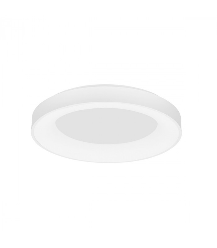 Rando Thin 60cm Integrated LED Semi Flush Light Sandy White Aluminium LED 50W 3250Lm 3000K-1
