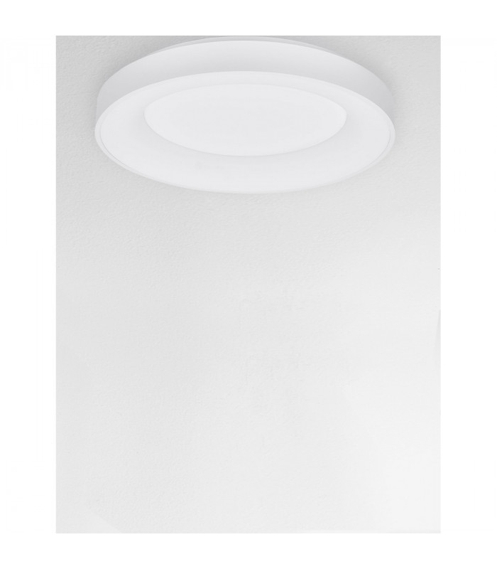 Rando Thin 60cm Integrated LED Semi Flush Light Sandy White Aluminium LED 50W 3250Lm 3000K-2