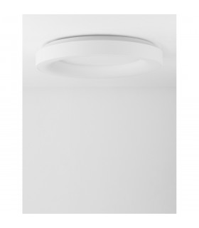 Rando Thin 60cm Integrated LED Semi Flush Light Sandy White Aluminium LED 50W 3250Lm 4000K-2