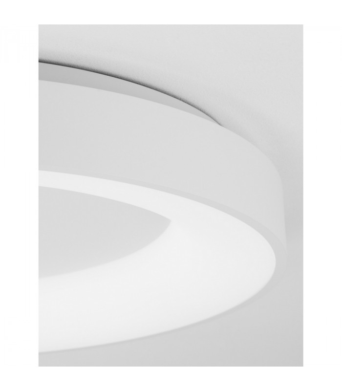 Rando Thin 60cm Integrated LED Semi Flush Light Sandy White Aluminium LED 50W 3250Lm 4000K-4