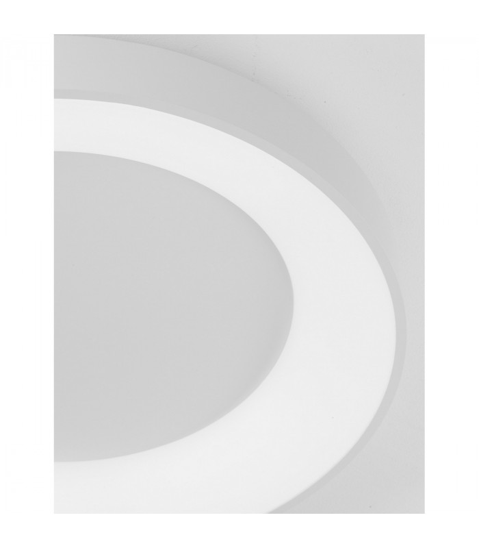 Rando Thin 60cm Integrated LED Semi Flush Light Sandy White Aluminium LED 50W 3250Lm 4000K-5
