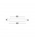 Rando Thin 60cm Integrated LED Semi Flush Light Sandy White Aluminium LED 50W 3250Lm 4000K-6