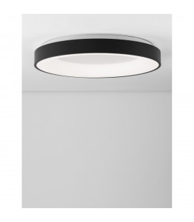 Rando Thin 60cm Integrated LED Semi Flush Light Sandy Black Aluminium LED 50W 3250Lm 3000K-2
