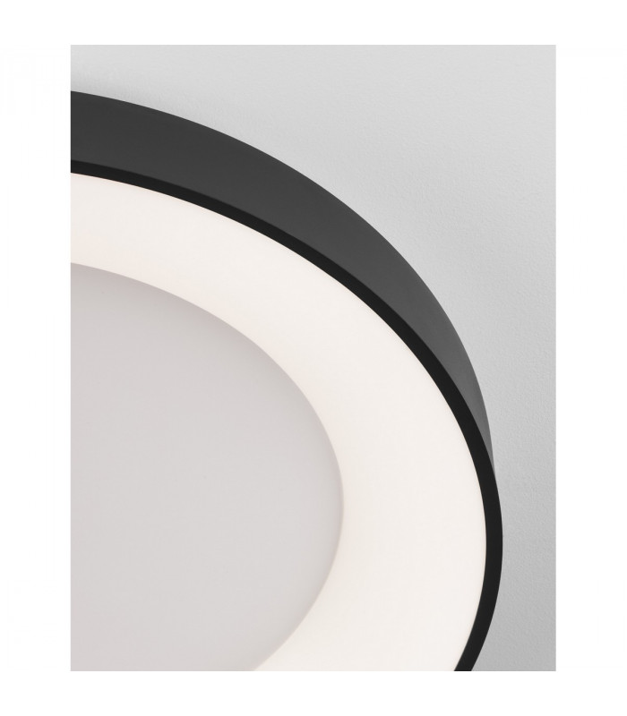 Rando Thin 60cm Integrated LED Semi Flush Light Sandy Black Aluminium LED 50W 3250Lm 3000K-4