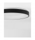 Rando Thin 60cm Integrated LED Semi Flush Light Sandy Black Aluminium LED 50W 3250Lm 4000K-3