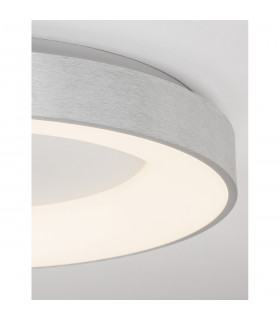 Rando Thin 60cm Integrated LED Semi Flush Light Brushed Silver Aluminium LED 50W 3250Lm 3000K-2