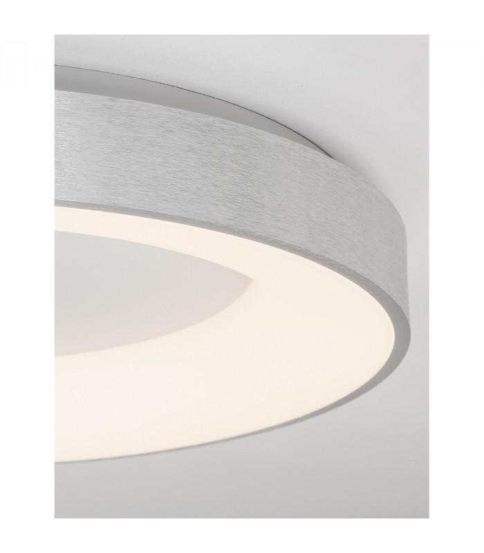 Rando Thin 60cm Integrated LED Semi Flush Light Brushed Silver Aluminium LED 50W 3250Lm 3000K-2