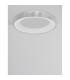 Rando Thin 60cm Integrated LED Semi Flush Light Brushed Silver Aluminium LED 50W 3250Lm 3000K-4