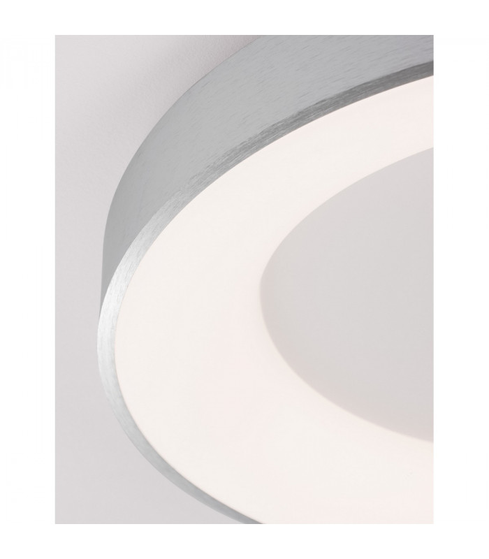 Rando Thin 60cm Integrated LED Semi Flush Light Brushed Silver Aluminium LED 50W 3250Lm 3000K-7