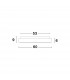Rando Thin 60cm Integrated LED Semi Flush Light Brushed Silver Aluminium LED 50W 3250Lm 3000K-8