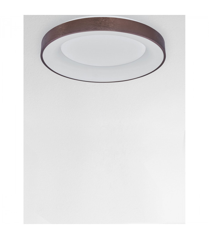 Rando Thin 60cm Integrated LED Semi Flush Light Brushed Coffee Aluminium LED 50W 3250Lm 3000K-3