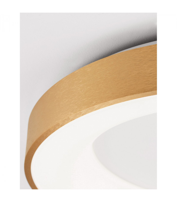 Rando Thin 60cm Integrated LED Semi Flush Light Brushed Gold Aluminium LED 50W 3250Lm 3000K-5