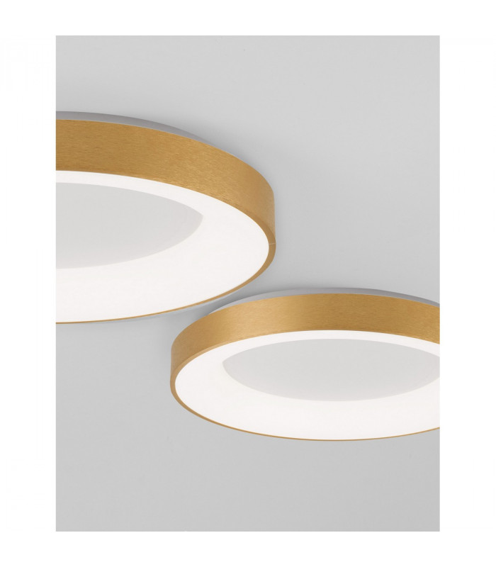 Rando Thin 60cm Integrated LED Semi Flush Light Brushed Gold Aluminium LED 50W 3250Lm 3000K-6
