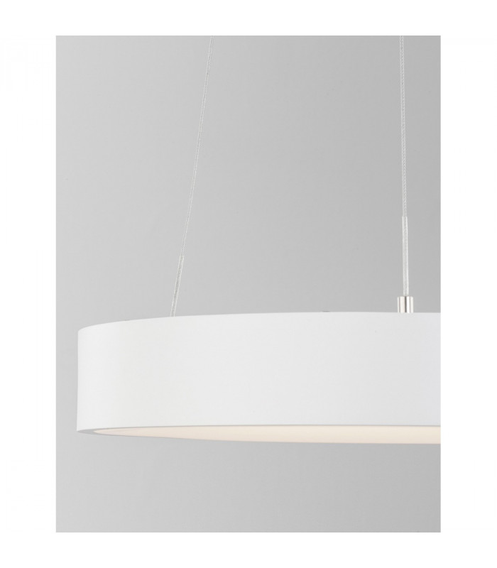 Rando Thin 38cm Integrated LED Pendant Ceiling Light Sandy White Aluminium LED 30W 1950Lm 3000K-3