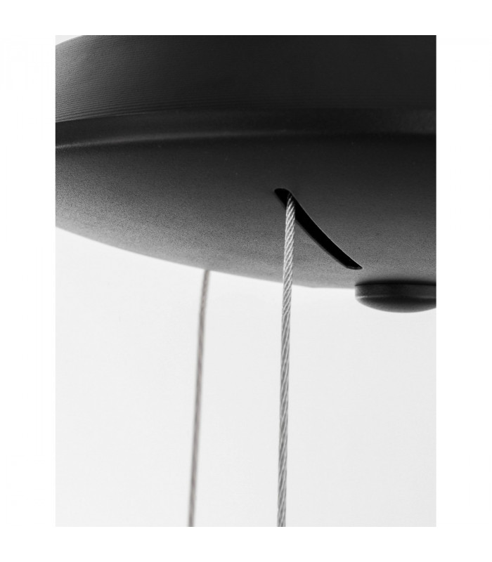 Rando Thin 38cm Integrated LED Pendant Ceiling Light Sandy Black Aluminium LED 30W 1950Lm 3000K-6