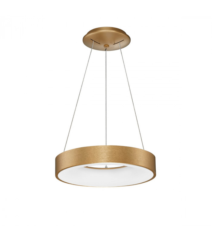 Rando Thin 38cm Integrated LED Pendant Ceiling Light Brushed Golden Aluminium LED 30W 1950Lm 3000K-1