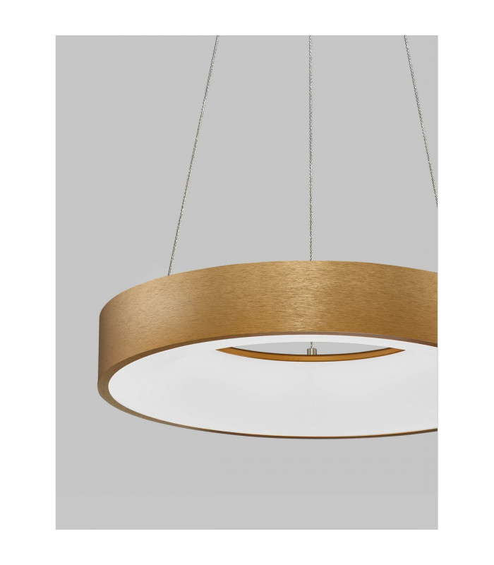Rando Thin 38cm Integrated LED Pendant Ceiling Light Brushed Golden Aluminium LED 30W 1950Lm 3000K-2