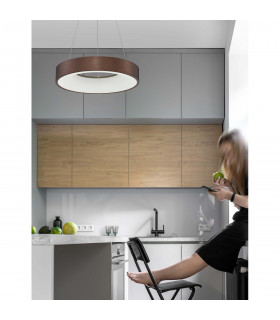 Rando Thin 38cm Integrated LED Pendant Ceiling Light Brushed Coffee Aluminium LED 30W 1950Lm 3000K-2
