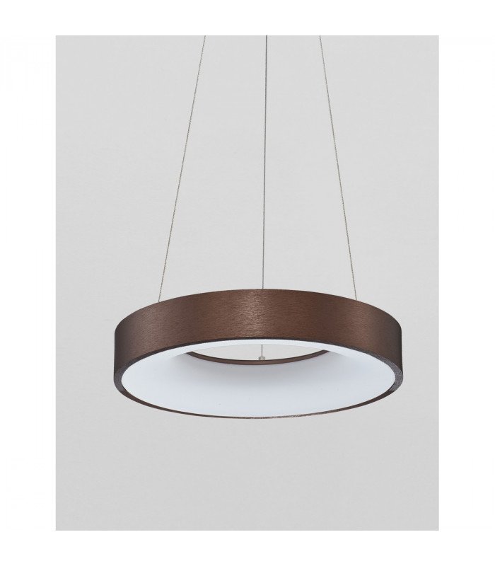 Rando Thin 38cm Integrated LED Pendant Ceiling Light Brushed Coffee Aluminium LED 30W 1950Lm 3000K-3