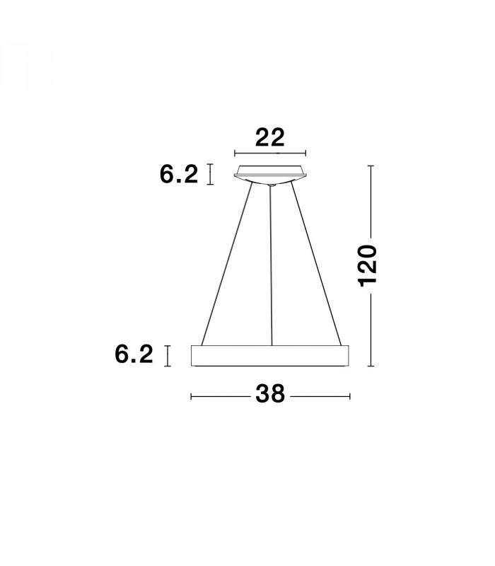 Rando Thin 38cm Integrated LED Pendant Ceiling Light Brushed Coffee Aluminium LED 30W 1950Lm 3000K-6