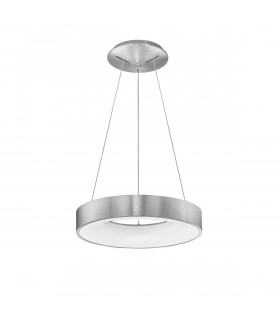 Rando Thin 38cm Integrated LED Pendant Ceiling Light Brushed Silver Aluminium LED 30W 1950Lm 3000K-1