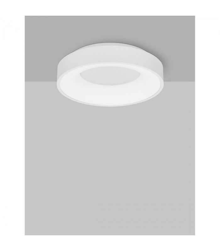 Rando Thin 38cm Integrated LED Semi Flush Light Sandy White Aluminium LED 30W 1950Lm 3000K-2