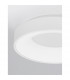 Rando Thin 38cm Integrated LED Semi Flush Light Sandy White Aluminium LED 30W 1950Lm 3000K-4