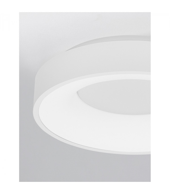 Rando Thin 38cm Integrated LED Semi Flush Light Sandy White Aluminium LED 30W 1950Lm 3000K-4
