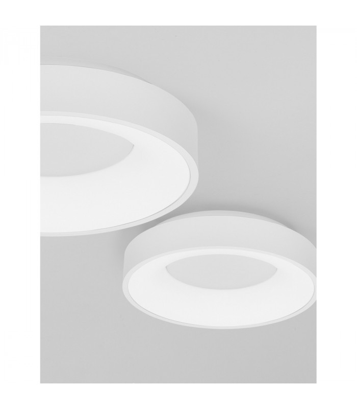 Rando Thin 38cm Integrated LED Semi Flush Light Sandy White Aluminium LED 30W 1950Lm 3000K-5