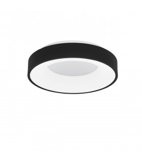 Rando Thin 38cm Integrated LED Semi Flush Light Sandy Black Aluminium LED 30W 1950Lm 3000K-1