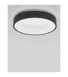 Rando Thin 38cm Integrated LED Semi Flush Light Sandy Black Aluminium LED 30W 1950Lm 3000K-2