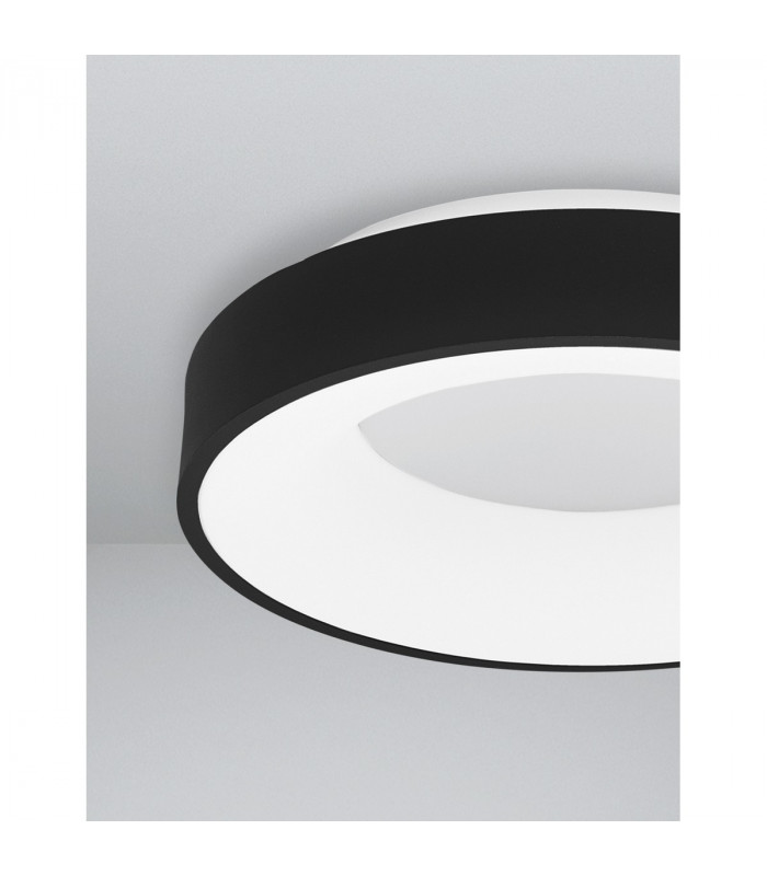 Rando Thin 38cm Integrated LED Semi Flush Light Sandy Black Aluminium LED 30W 1950Lm 3000K-6
