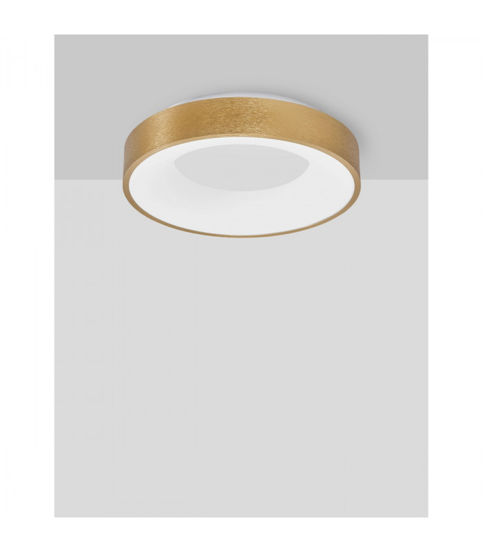 Rando Thin 38cm Integrated LED Semi Flush Light Brushed Gold Aluminium LED 30W 1950Lm 3000K-2