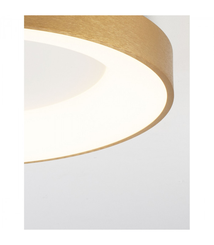 Rando Thin 38cm Integrated LED Semi Flush Light Brushed Gold Aluminium LED 30W 1950Lm 3000K-6