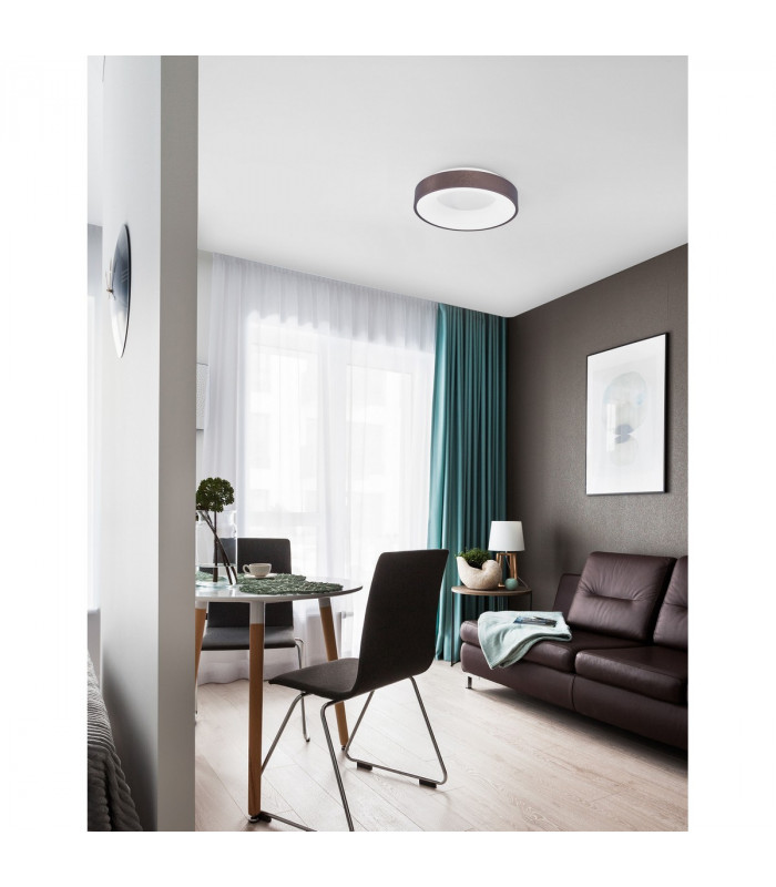 Rando Thin 38cm Integrated LED Semi Flush Light Brushed Coffee Aluminium LED 30W 1950Lm 3000K-2