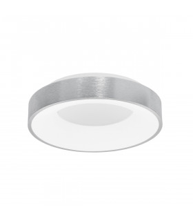Rando Thin 38cm Integrated LED Semi Flush Light Brushed Silver Aluminium LED 30W 1950Lm 3000K-1