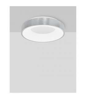 Rando Thin 38cm Integrated LED Semi Flush Light Brushed Silver Aluminium LED 30W 1950Lm 3000K-2
