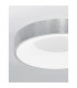 Rando Thin 38cm Integrated LED Semi Flush Light Brushed Silver Aluminium LED 30W 1950Lm 3000K-4