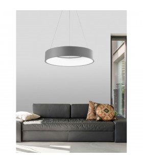 Rando 60cm Integrated LED Pendant Ceiling Light Grey Aluminium LED 42W 2520Lm 3000K-2