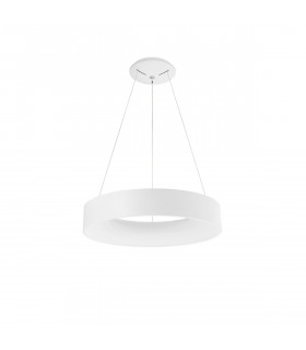 Rando 60cm Integrated LED Pendant Ceiling Light Matt White Aluminium LED 42W 2700Lm 4000K-2