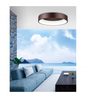 Rando 60cm Integrated LED Semi Flush Light Coffee Aluminium LED 42W 2520Lm 3000K-2