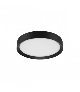 Luton 55cm Integrated LED Semi Flush Light Sandy Black Aluminium Matt White LED 47W 3525Lm 3000K-1