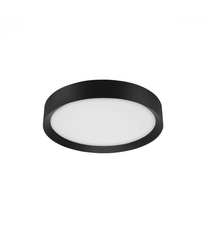 Luton 55cm Integrated LED Semi Flush Light Sandy Black Aluminium Matt White LED 47W 3525Lm 3000K-1