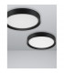 Luton 55cm Integrated LED Semi Flush Light Sandy Black Aluminium Matt White LED 47W 3525Lm 3000K-5